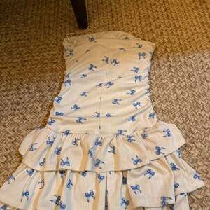 Saloni Bow Print Ruffle Tube Dress